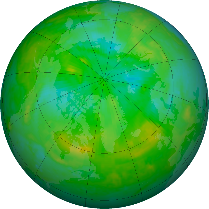 Arctic ozone map for 24 July 2001